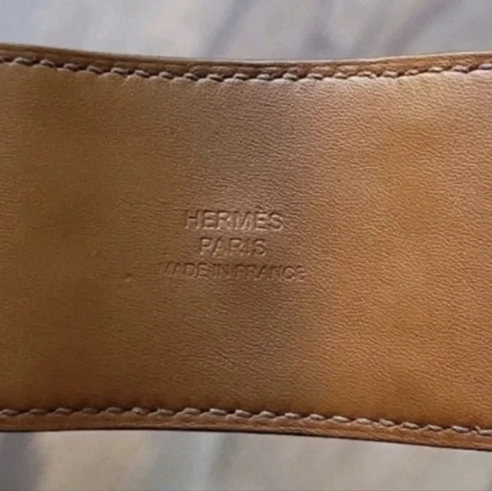 Hermés Collier de Chien Yellow Gold Plated Studded Leather Adjustable Bracelet - Picture 8 of 15